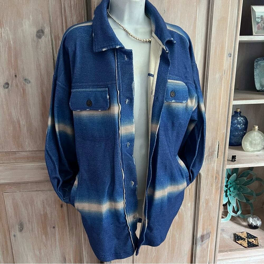 Free People Deep Sea Oversized Jacket Top Women’s Small NEW